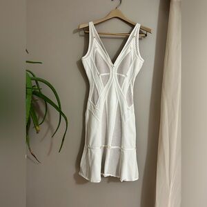 Herve Leger bandage mesh dress
